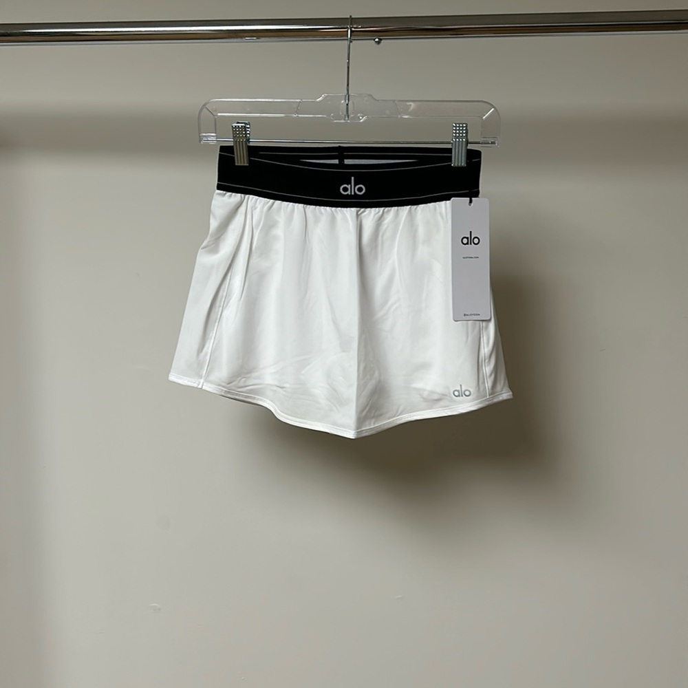 Alo match point tennis skirt white